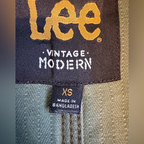 Lee Vintage Modern Loco Chore Denim Jean Jacket Coat XS 100% Cotton Olive Green - Picture 8 of 10